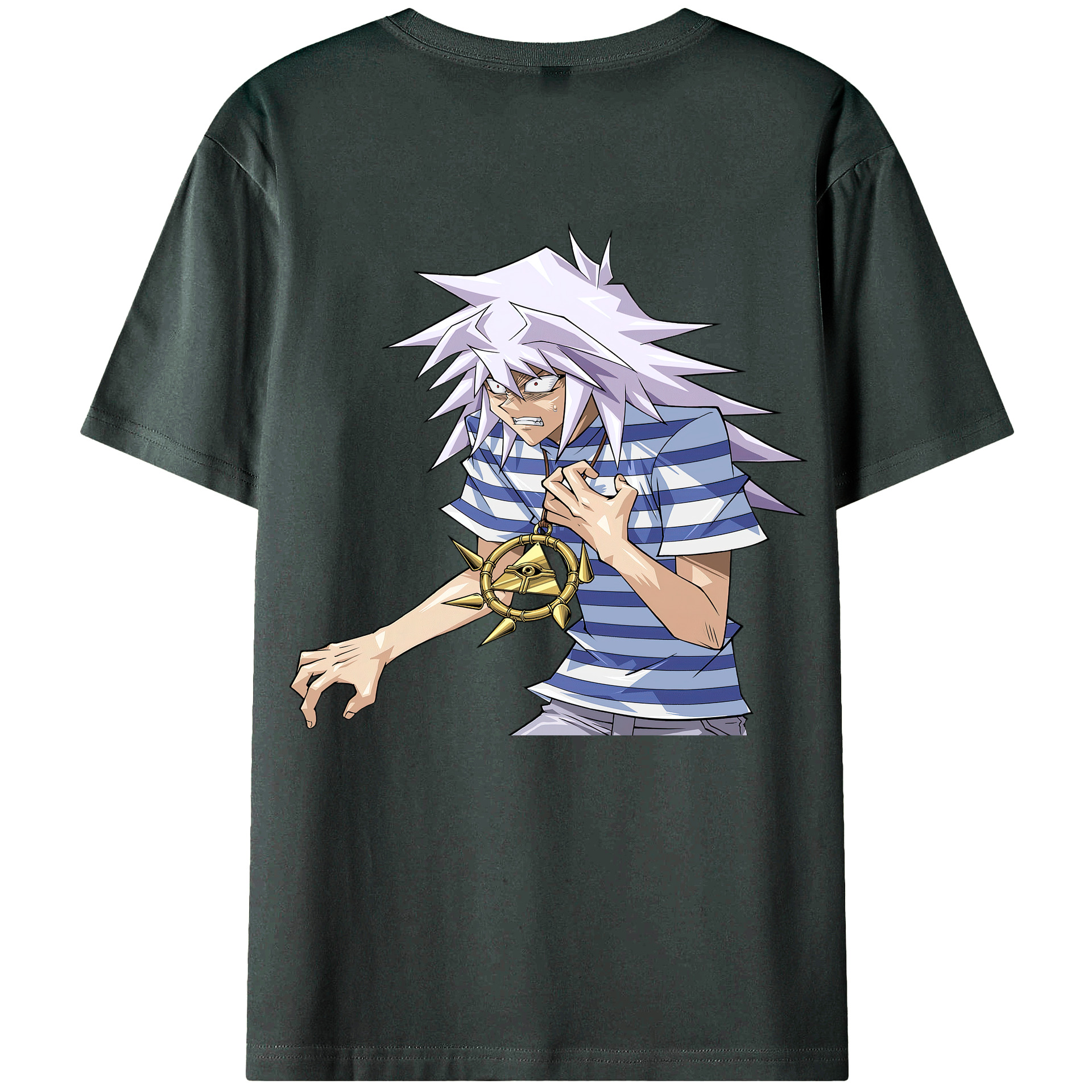 （画像用） 遊☆戯☆王 Yu-Gi-Oh! 綿100％ メンズ半袖Tシャツ（バックプリント） 通気性
